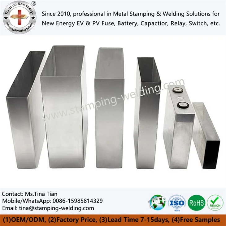 Aluminum shell for square lithium batteries