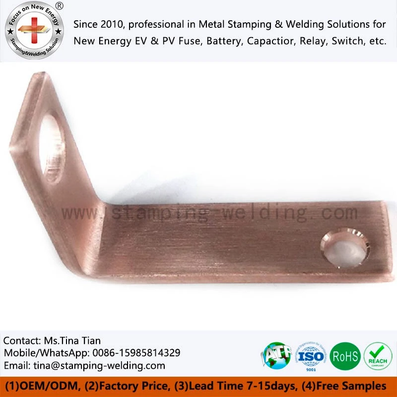 Deformed uncovered copper busbar