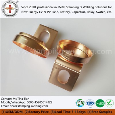 Medený viečkový kontakt pre poistku vozidla